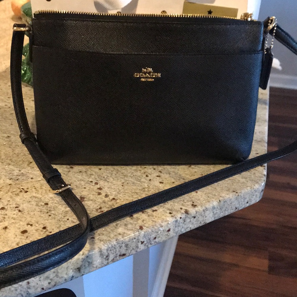 Coach over the shoulder black purse